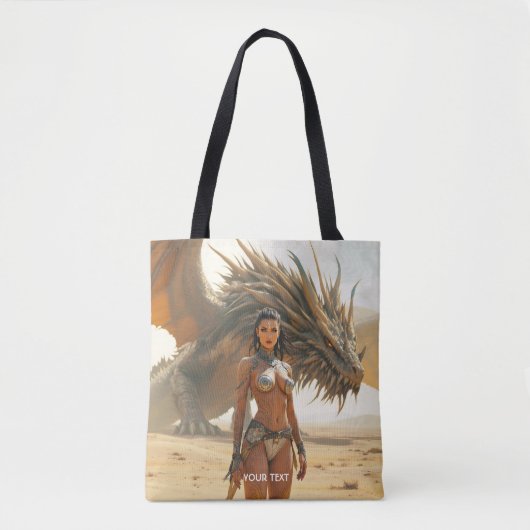 Fantasy Niedlich Girl Dragon Wüste Tasche (Vorderseite)