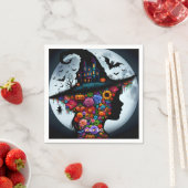Fantasy Niedlich Girl Hexe Halloween Serviette (Beispiel)