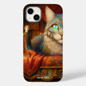 Fantasy Niedlich Girl Huge Cat Case-Mate iPhone Hülle (Rückseite)