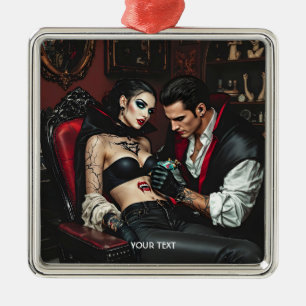Fantasy Niedlich Girl Man Tattoo Ornament Aus Metall