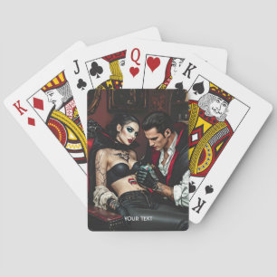 Fantasy Niedlich Girl Man Tattoo Spielkarten
