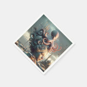 Fantasy Niedlich Girl Octopus Sea Serviette (Ecke)