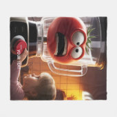 Fantasy Niedlich Girl Tomato Blender Fleecedecke (Vorderseite (Horizontal))