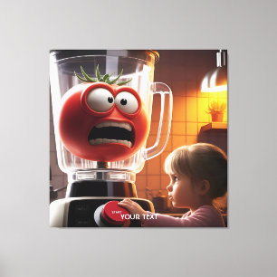 Fantasy Niedlich Girl Tomato Blender Leinwanddruck