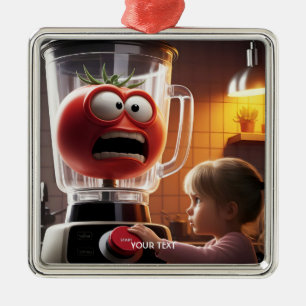Fantasy Niedlich Girl Tomato Blender Ornament Aus Metall