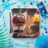 Fantasy Niedlich Girl Tomato Blender Pappteller (Party)