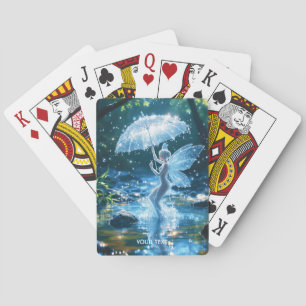 Fantasy Niedlich Girl Water Umbrella Spielkarten