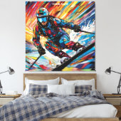 Fantasy Niedlich Glass Alpin Ski Leinwanddruck (Insitu (Schlafzimmer))