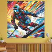 Fantasy Niedlich Glass Alpin Ski Leinwanddruck (Insitu (Wohnzimmer))