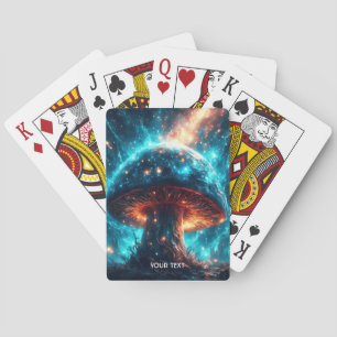 Fantasy Niedlich Glass Blue Mushroom Spielkarten