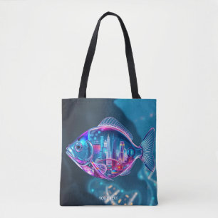 Fantasy Niedlich Glass Fish City Tasche