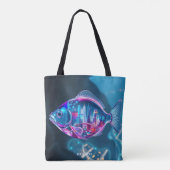Fantasy Niedlich Glass Fish City Tasche (Rückseite)