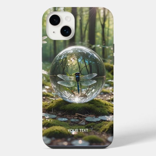 Fantasy Niedlich Glass Sphere Dragonfly iPhone Hülle (Rückseite)