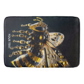 Fantasy Niedlich Glass Yellow Black Bee Badematte (Vorderseite)