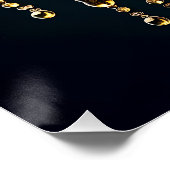 Fantasy Niedlich Glass Yellow Black Bee Poster (Ecke)