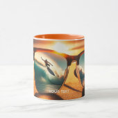 Fantasy Niedlich Glasses Sunset Beach Tasse (Zentrum)