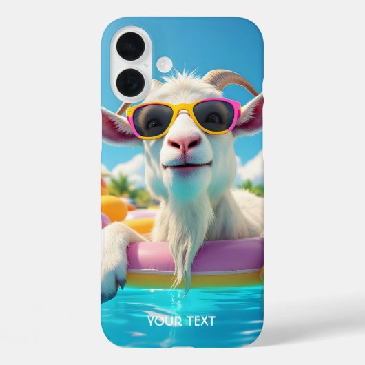 Fantasy Niedlich Goat Float Brille Case-Mate iPhone Hülle (Rückseite)