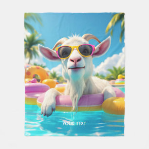 Fantasy Niedlich Goat Float Brille Fleecedecke