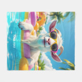Fantasy Niedlich Goat Float Brille Fleecedecke (Vorderseite (Horizontal))