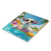 Fantasy Niedlich Goat Float Brille Fliese (Seite)