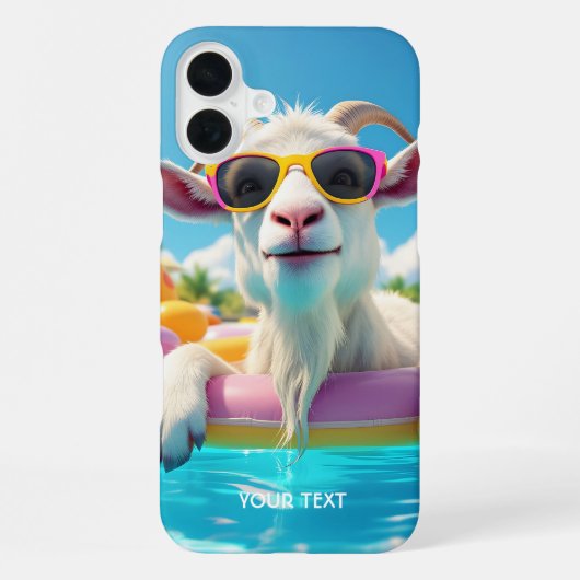 Fantasy Niedlich Goat Float Brille iPhone Hülle (Rückseite)