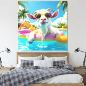 Fantasy Niedlich Goat Float Brille Leinwanddruck (Insitu (Schlafzimmer))