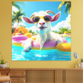 Fantasy Niedlich Goat Float Brille Leinwanddruck (Insitu (Wohnzimmer))
