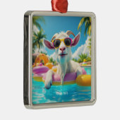 Fantasy Niedlich Goat Float Brille Ornament Aus Metall (Rechts)