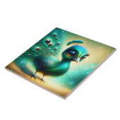 Fantasy Niedlich Green Baby Peacock Fliese (Seite)
