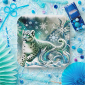 Fantasy Niedlich Green Eyes Leopard Pappteller (Party)