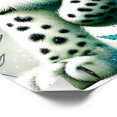 Fantasy Niedlich Green Eyes Leopard Poster (Ecke)