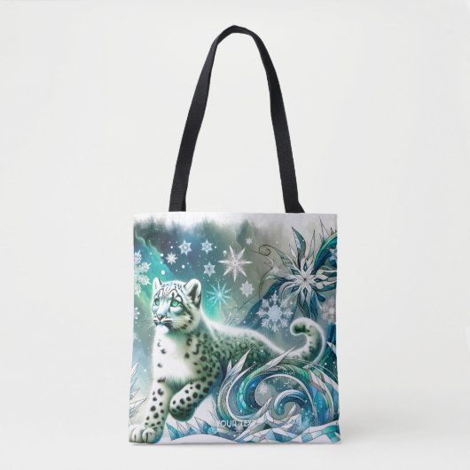 Fantasy Niedlich Green Eyes Leopard Tasche (Vorderseite)