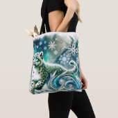 Fantasy Niedlich Green Eyes Leopard Tasche (Von Nahem)