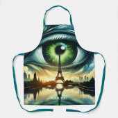 Fantasy Niedlich Green Eyes Paris Schürze (Vorderseite)