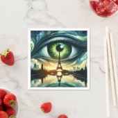 Fantasy Niedlich Green Eyes Paris Serviette (Beispiel)