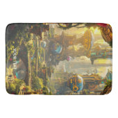 Fantasy Niedlich Green Future City Badematte (Vorderseite)