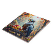 Fantasy Niedlich Griffin Farmstand Tree Fliese (Seite)