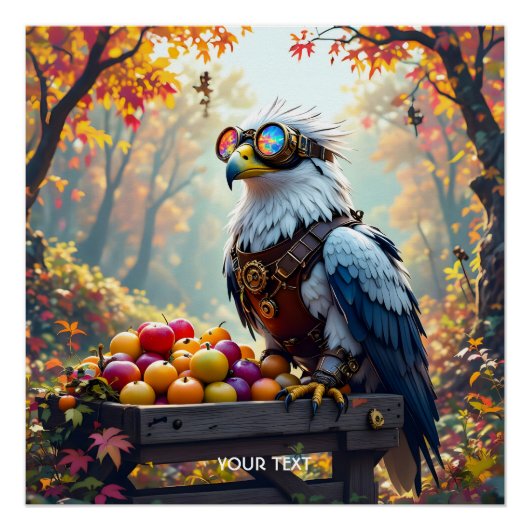 Fantasy Niedlich Griffin Farmstand Tree Poster (Vorderseite)