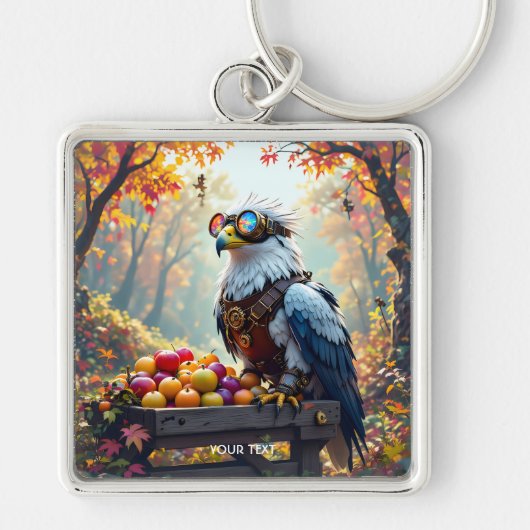 Fantasy Niedlich Griffin Farmstand Tree Schlüsselanhänger (Vorne)