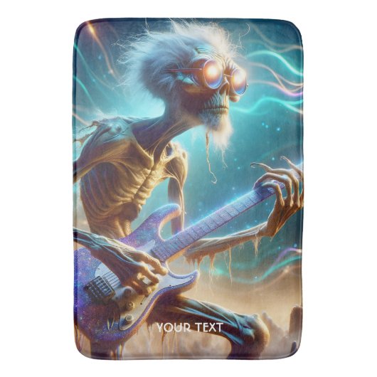 Fantasy Niedlich Guitar Strange Player Badematte (Vorderseite Vertikal)