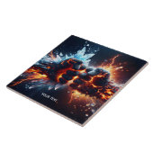Fantasy Niedlich Hands Lava Ice Fliese (Seite)