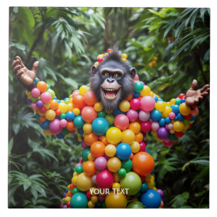 Fantasy Niedlich Happy Colorful Monkey Fliese