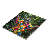 Fantasy Niedlich Happy Colorful Monkey Fliese (Seite)