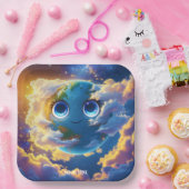 Fantasy Niedlich Happy Earth Space Pappteller (Party)