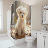 Fantasy Niedlich Happy Maltese Puppy Duschvorhang (Beispiel)