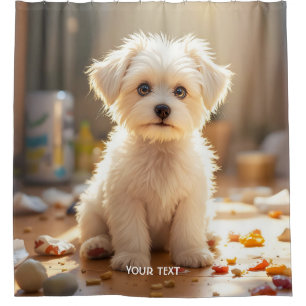 Fantasy Niedlich Happy Maltese Puppy Duschvorhang