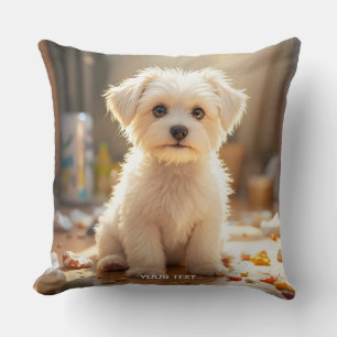 Fantasy Niedlich Happy Maltese Puppy Kissen