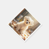Fantasy Niedlich Happy Maltese Puppy Serviette (Ecke)