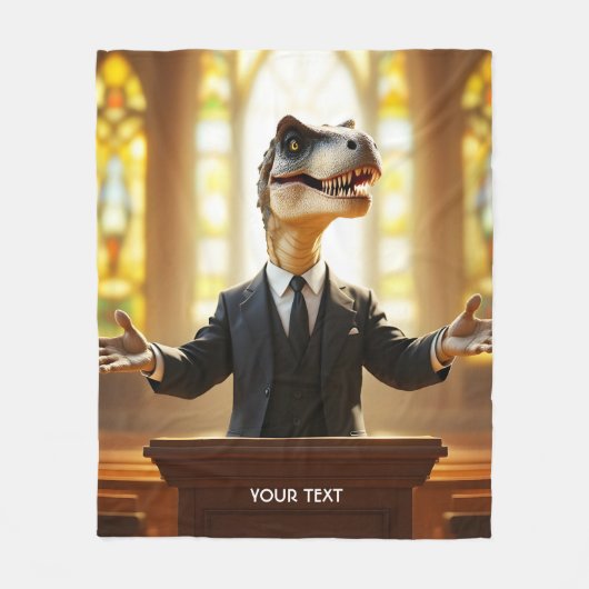 Fantasy Niedlich Happy Velociraptor Raptor Fleecedecke (Vorderseite)