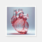 Fantasy Niedlich Heart Red Glass Serviette (Vorderseite)